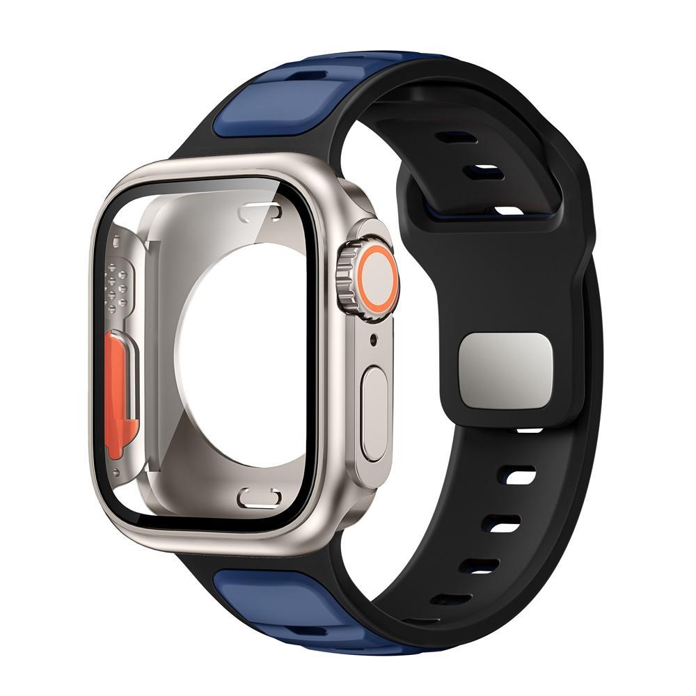 Silicone Band +Case for Apple Watch S11 46mm S10 SE3 44mm 45mm iWatch Series 10 9 8 7 6 5 4 Make Watch Upgrade Change To Ultra3/