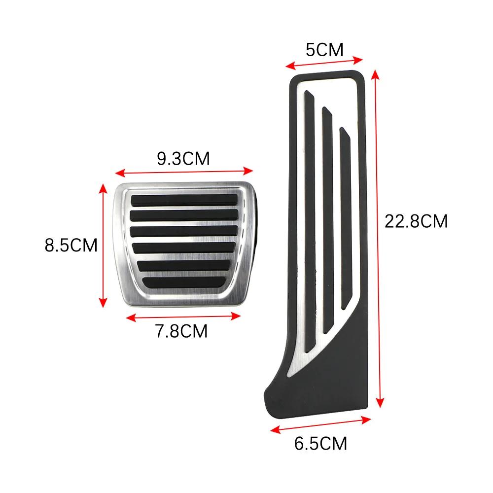 For Alfa Romeo Stelvio 2016 - 2025 SUV LHD AT Pedals Gas Accelerator Brake Pedal Cover Protector Interior Accessories