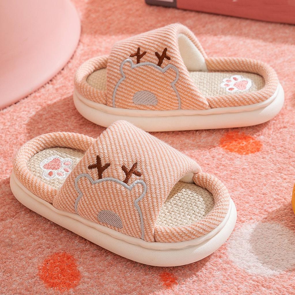 Barnas Sommer Hjem Stille Gulrot Tegneserie Bomull og Hamp Tøfler