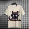 Funny Animal Men's T-Shirt Cute Cat Pattern 3D Printed T-shirts Casual Loose Fitting Short Sleeve Tee Oversized Men Clothing Top