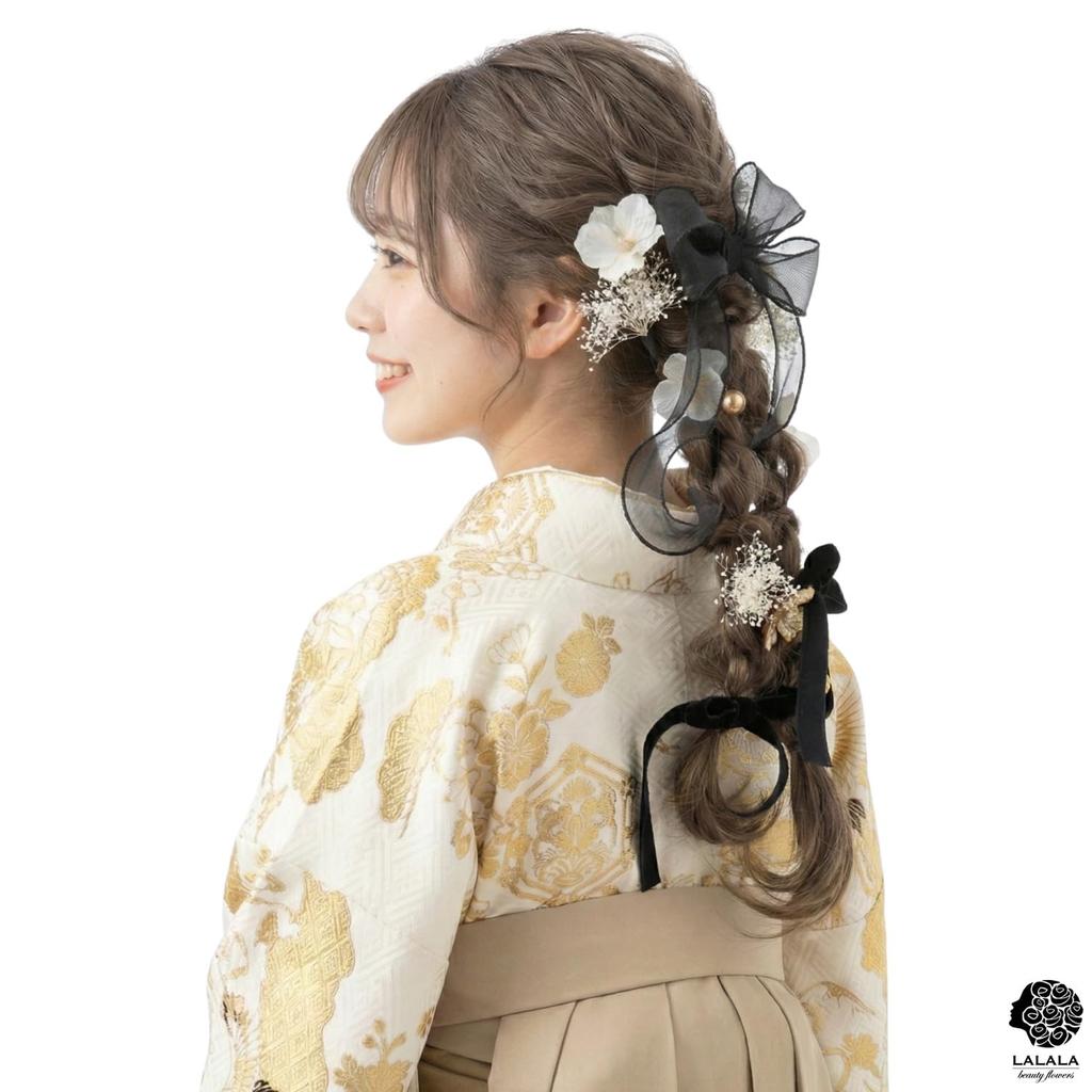 [LALALAbeautyflowers] Hair Accessory for Graduation Ceremony, Hakama, Ribbon, Coming-of-Age Ceremony, Elegant Hair Accessory, Japanese Clothing