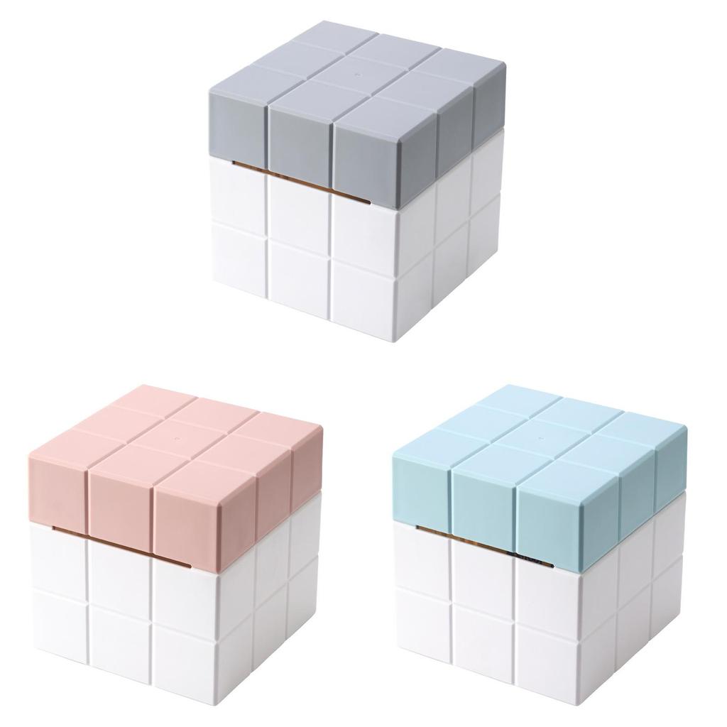 Modern Minimalist Creative Cube Tissue Box With Plastic Material For Living Room And Bathroom Use
