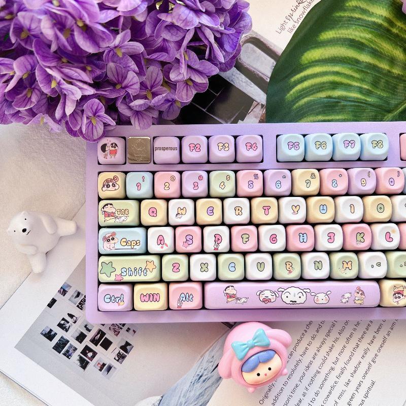 Crayon Shin-chan Cute Pink Custom PBT Keycap for Mechanical Keyboards