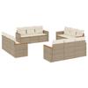 Vidaxl 12-Cz. Tuinmeubelset Met Kussens, Beige, Polyrotan