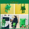 Soft And Cuddly Green Frog Single-strap Bag Quirky Plush Toy Shoulder Bag For Daily Use