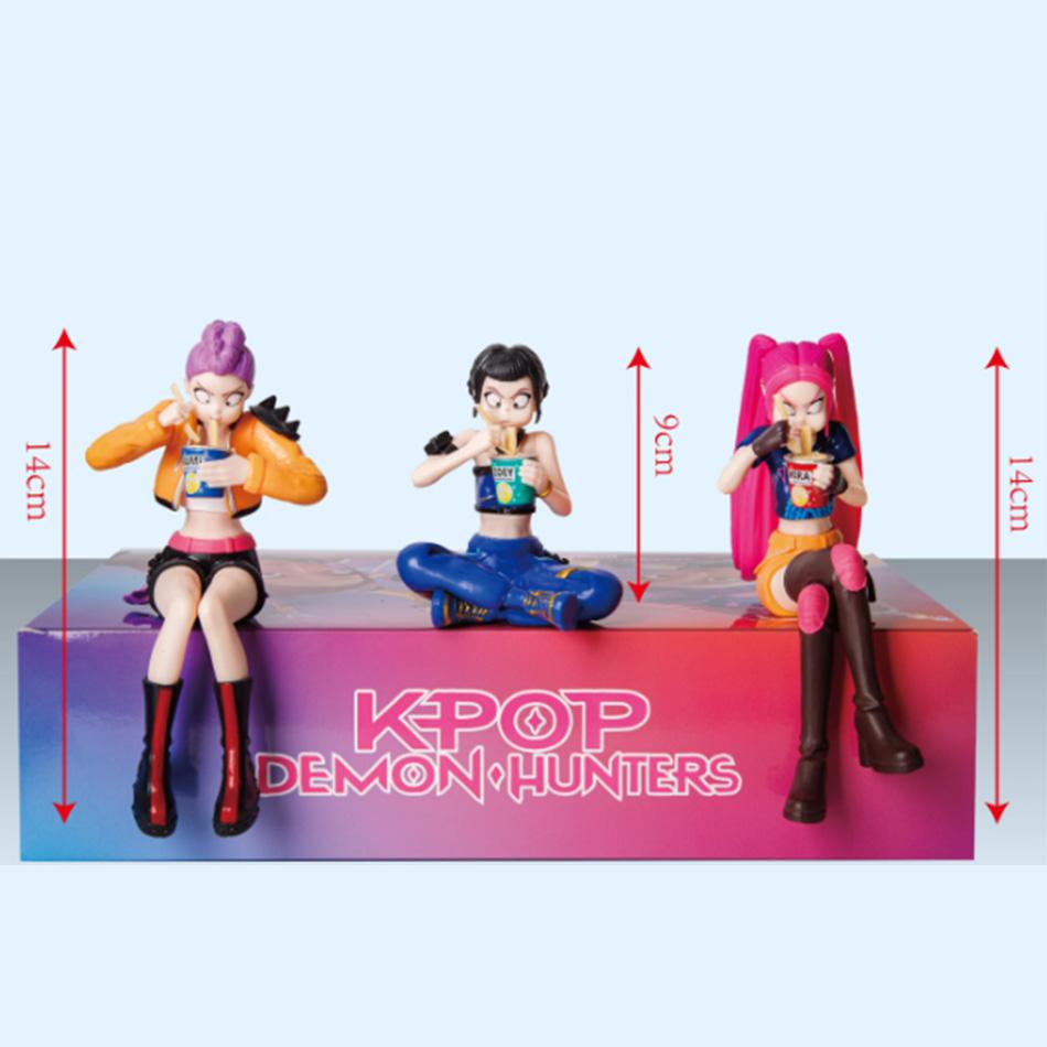 6pcs/Set Kpop Demon Hunters Action Figures Set Derpy Tiger Rumi Mira Zoey Sussy Dolls Collectible Figurines for Fans Christmas