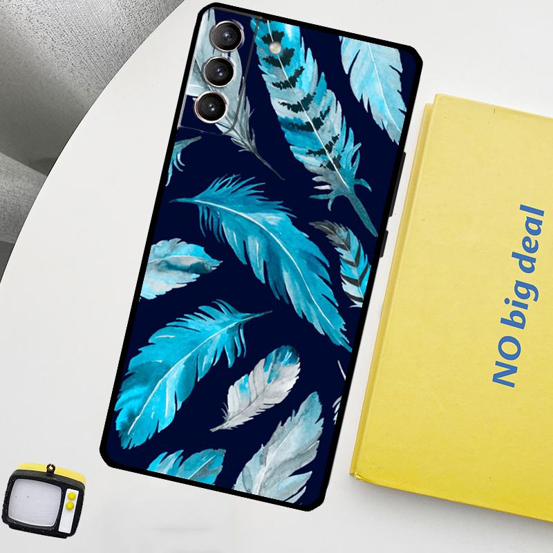 Feder Handyhülle Für Samsung Galaxy S25 S24 Ultra S20 S21 S22 S23 Plus S9 S10 S24 FE S25 FE Hülle