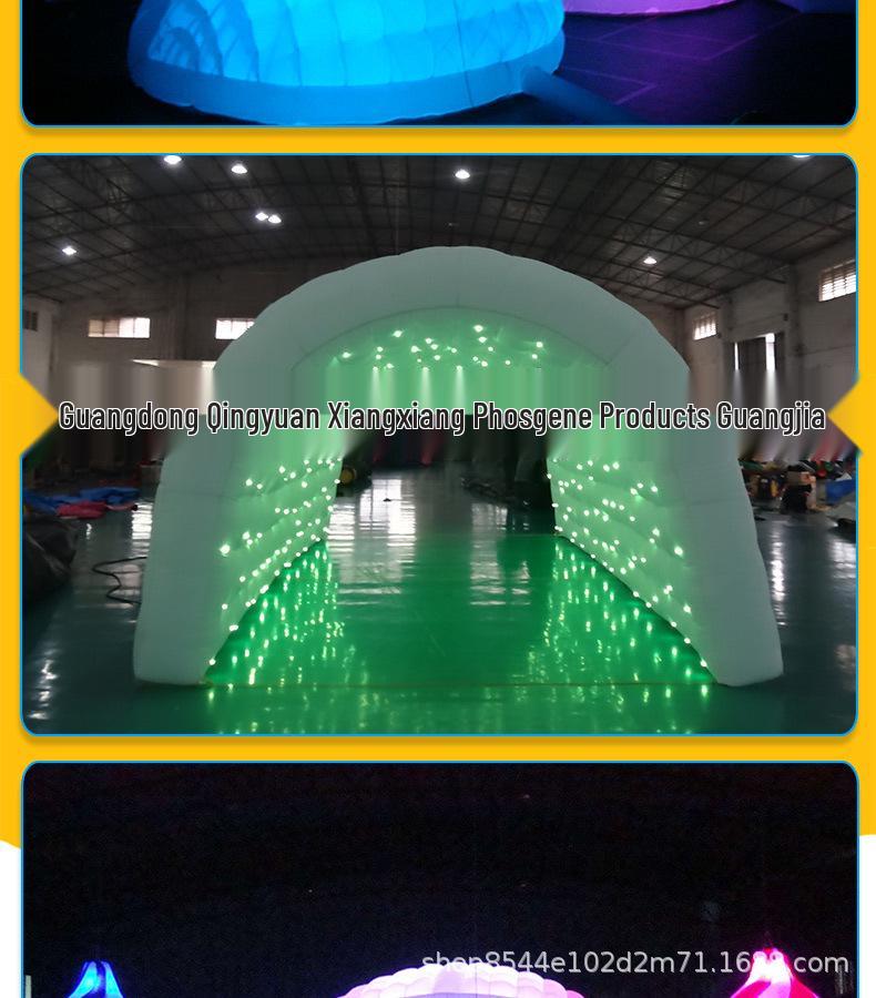 Inflatable Light-Up Rainproof Camping Tent for Outdoor Events and Parties