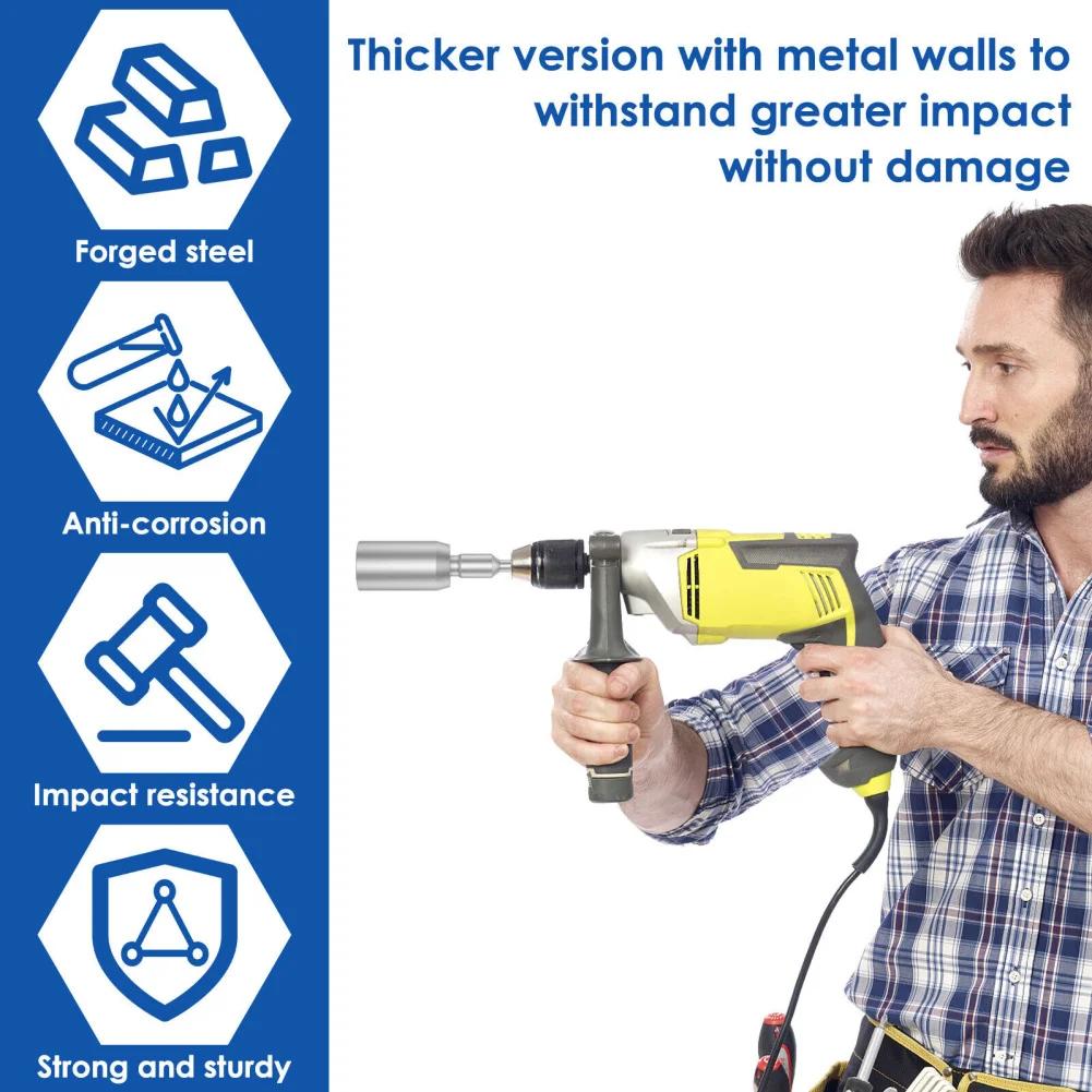 SDS-Plus Ground Rod Driver 30/45/65mm  T Post Ground Rod Driver Tool Forged Steel Drill Bit Driver Hammer