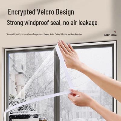 Windproof Transparent Insulation Film for Doors & Windows - No-Drill Seal, Cold Protection, Anti-Freezing Curtain