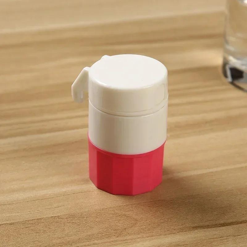 Cutting Tablets Pill Cutter Medicine Crusher 4 In1 Portable 4 Layer Grinder Splitter Tablet Cutter Divider Storage Case Pill Box