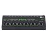10 Channel Mixer with RGB Light Low Noise Stereo Mono Switching Line Audible Mixer 1 4 TRS TS for Stage Recording