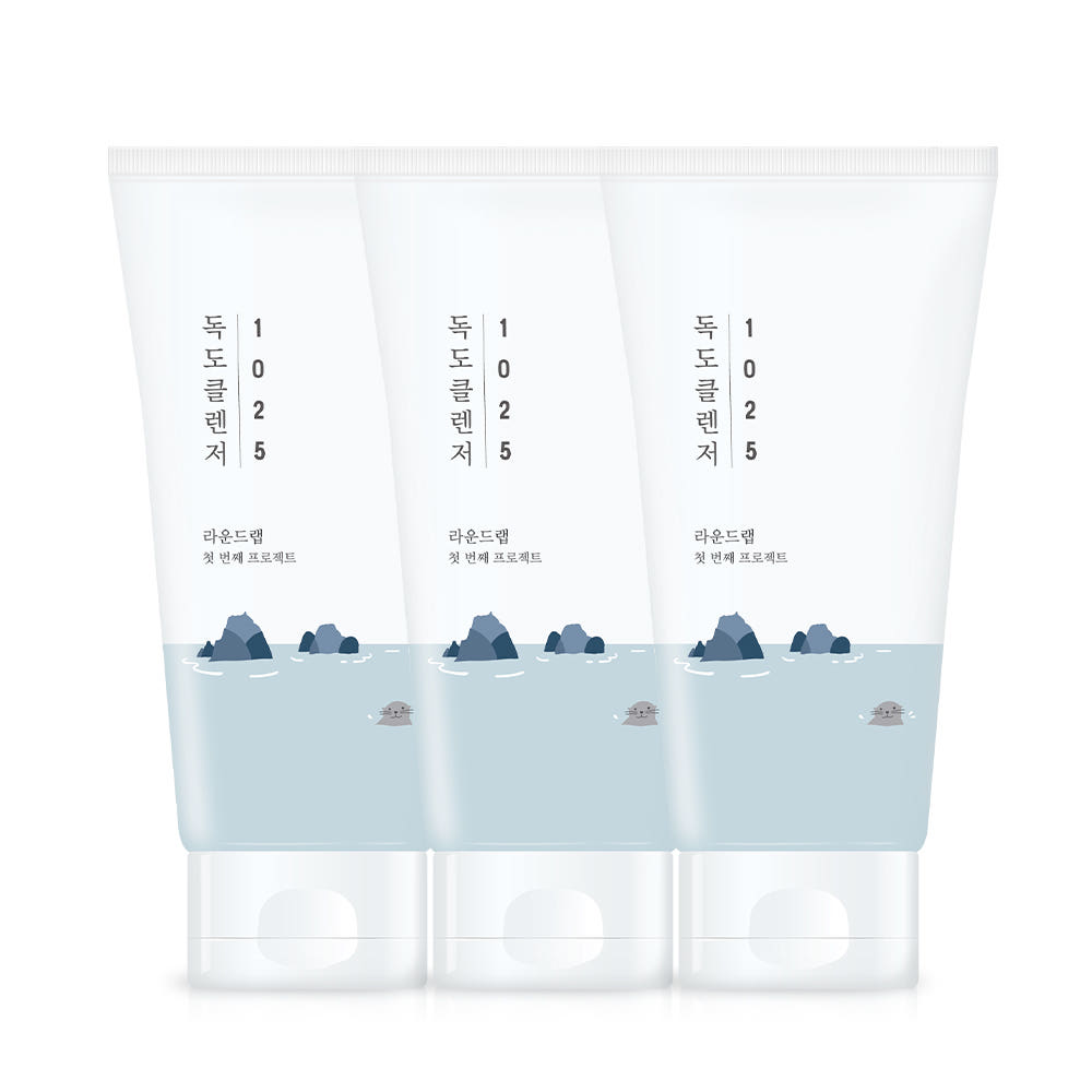 Round Lab 1025 Dokdo Cleanser 150ml × 3 Set Gentle Hydrating Foam Cleanser