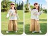 Dududu Home Girls' Pure Cotton Wide-Leg Pants - Spring 2026 New Arrivals for Toddlers & Kids