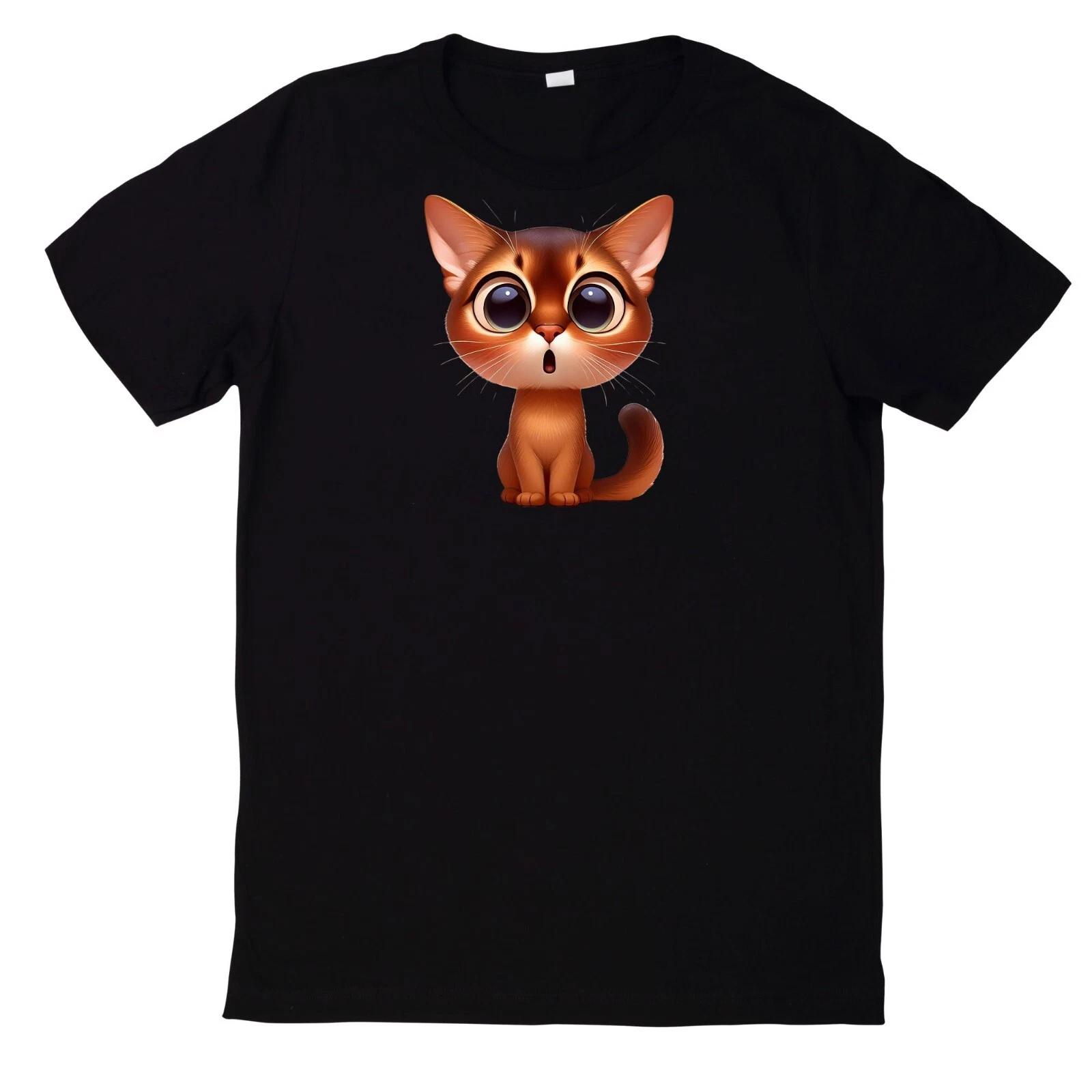 T-Shirt Lustige überraschte Katzen Motiv Baumwolle XXXXL