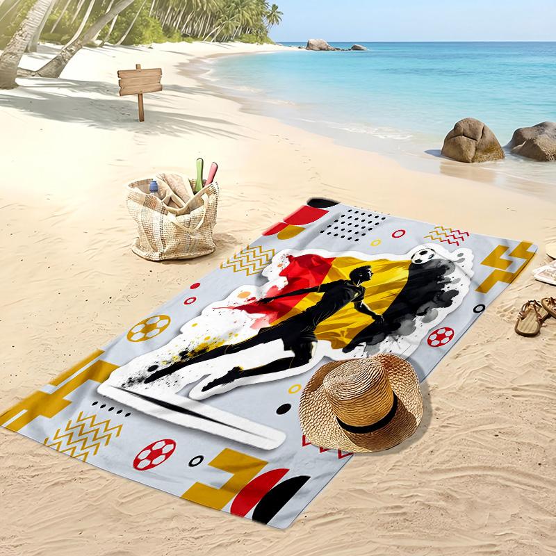 Belgien Fußball Druck Strandtuch Schnelltrocknend Super Saugfähig Weich Badetuch zum Schwimmen Strand Reisen Fan Souvenir Geschenk