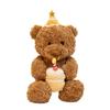 Kawaii Ryan Pajama Bear & Birthday Bear Plush Toy Stuffed Soft Teddy Bear with Eye Mask Pajama and Cake Doll Kid Birthday Gift