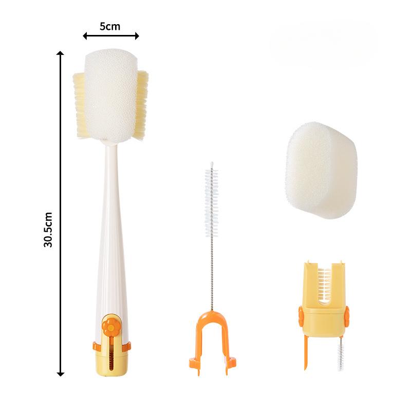 

5-in-1 Multi-Functional Cup Cleaning Brush Set - Detachable Bottle & Straw Cleaner белый