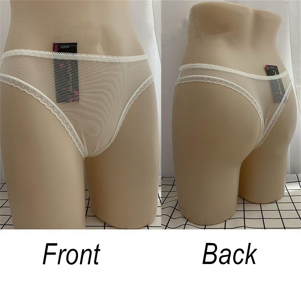 1PCS Transparent Ultra Thin Sexy Thong Women Lace G String Panty Low Waist Ruffles Underwear
