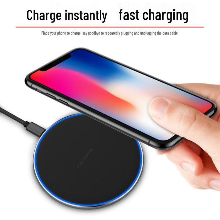 Ultra-Thin 15W Fast Wireless Charger for Apple & Huawei Devices
