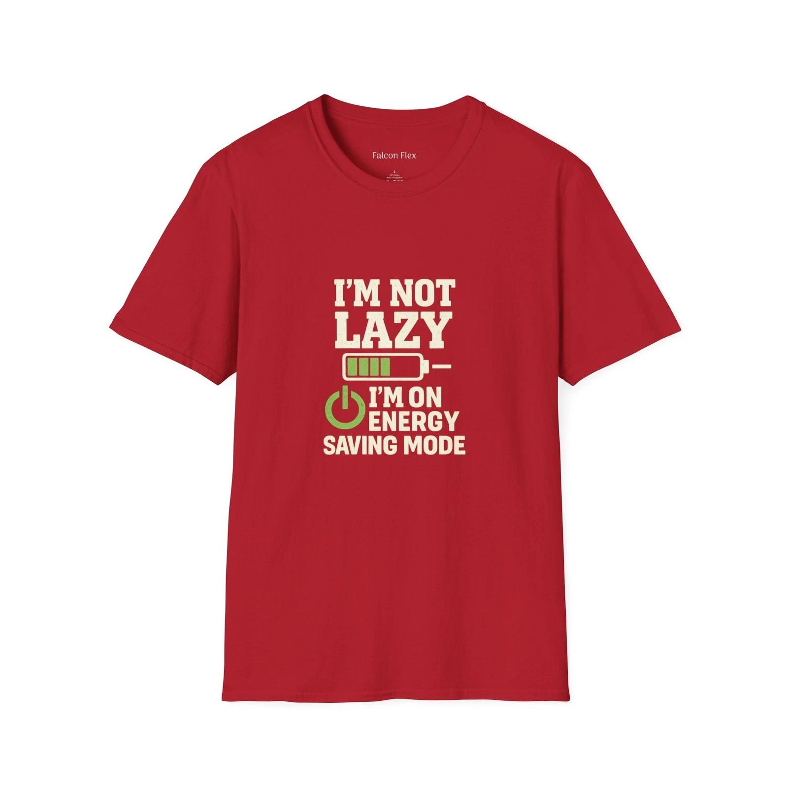 I m Not Lazy T-Shirt | Battery Icon Power Button Graphic Printed S
