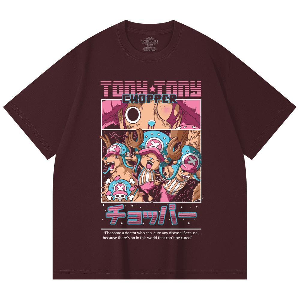 

230 Gsm 100% Cotton One Piece V19 Chopper Print Unisex Heavy Cotton T Shirt 2XL