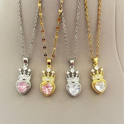 Elegante Rote Zirkon Herz Halskette für Damen - Perfektes Valentinstags- oder Geburtstagsgeschenk