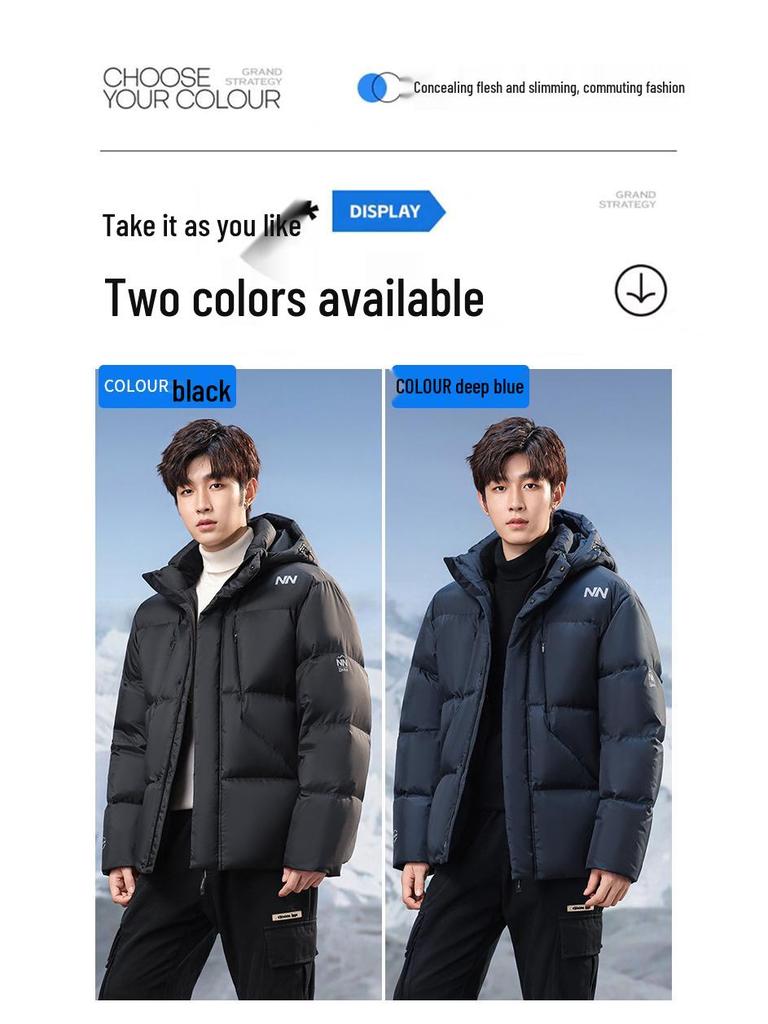 Men's Short Winter Down Jacket: Extreme Cold Protection & Warmth