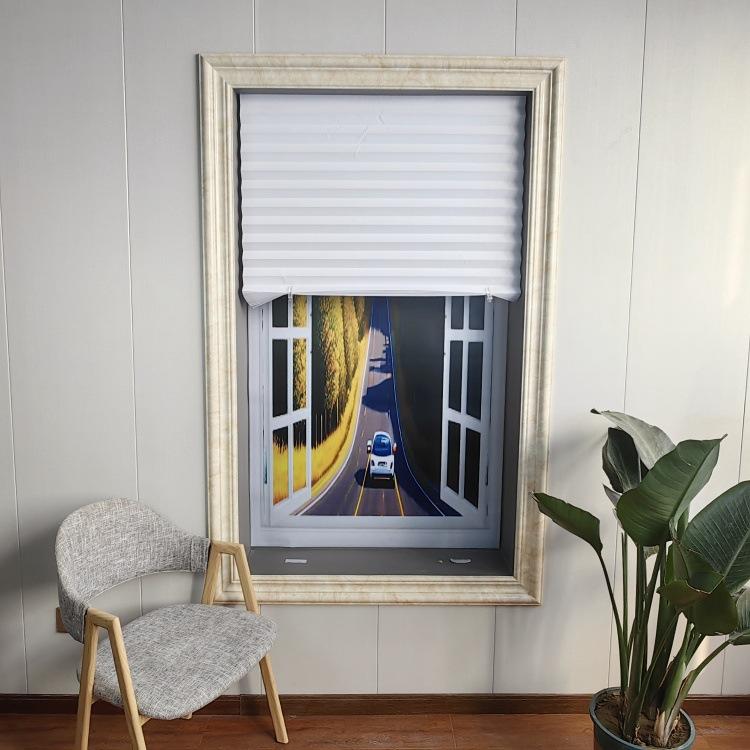 Jaluzele plisate Perdele de confidențialitate Casă Parasolar autoadeziv Perdele opace simplă pentru dormitor Sufragerie Balcon