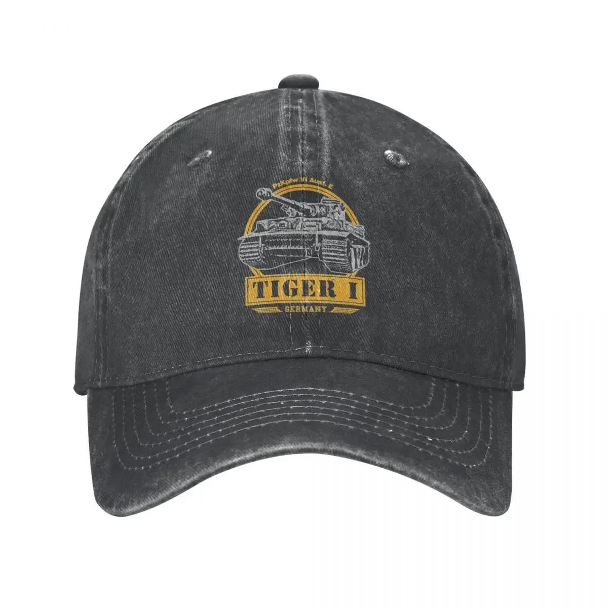 

Tiger Tank WW2 German Tank Baseball Caps Retro Distressed Denim Headwear Unisex Outdoor All Seasons Travel Caps Hat Adjustable