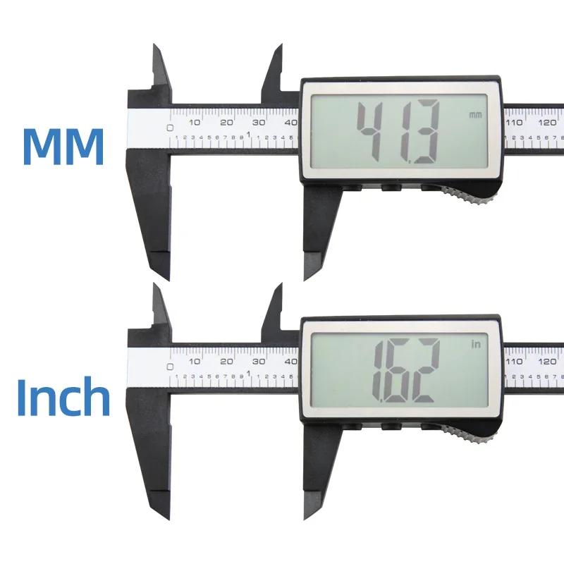 Pachimetru digital Caliper Plastic Vernier Calipers Instrumente pentru prelucrarea lemnului Grosime Ecartament Instrument de măsurare Calibru Riglă electronică