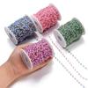 Chaîne à billes colorées œil de chat en acier inoxydable d'1 mètre pour bijoux DIY