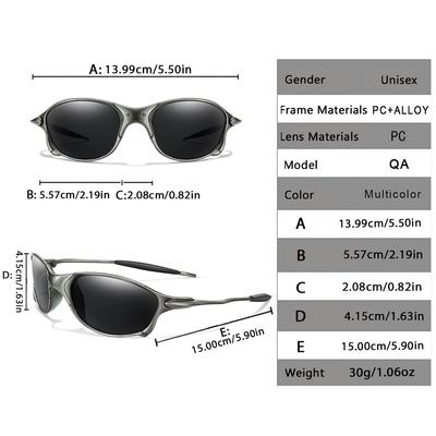 Kleiner PC & Materialrahmen Brille UV400 Radsportbrille für Outdoor Fahren Laufen Fahren Metallbügel Tägliches Tragen Party Sonnenbrille