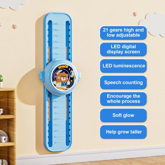 High Jump Counter for Kids Girls LED Display Adjustable Height High Jump Progress Tracking Tool Growth Chart Equipment Gifts
