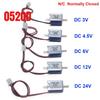 1pc 0520D Mini Electric Solenoid Valve DC3V/4.5V/6V/12V/24V N/C Normally Closed Air Gas Vent Valve