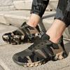 Herrenschuhe Camouflage Freizeitschuhe Sommer Mesh Rutschfeste Sneaker Outdoor Schnürschuhe Atmungsaktiver Tennisschuh