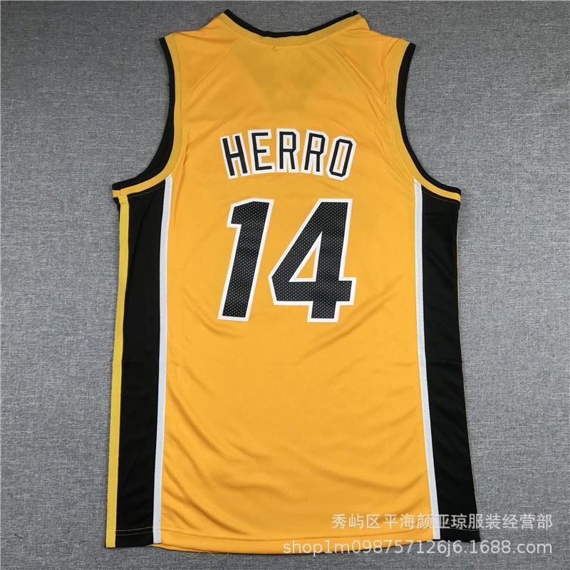 Miami Heat 14 Tyler Herro Bordado Camisa de Basquete Masculino Feminino Respirável Performance Sportswear Outono