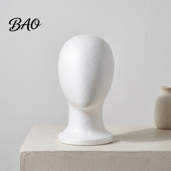 Manichino in schiuma per esposizione in negozio, Testa manichino in schiuma, Supporto per cappelli da uomo e donna, Testa per supporto leggero per parrucche, Parrucche