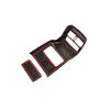 For BYD Han Ev Dm   Car Accessories Carbon Fiber Style Plated Armrest Box Rear Air Vent Frame Trim Cover