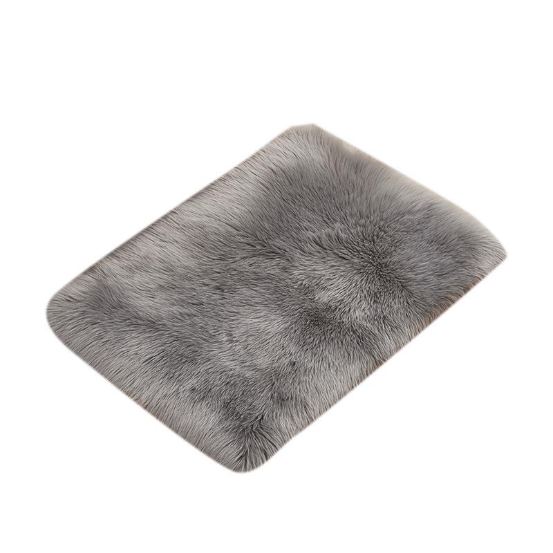 Imitation Wool Long Pile Floor Mat Carpet for Bedroom & Living Room