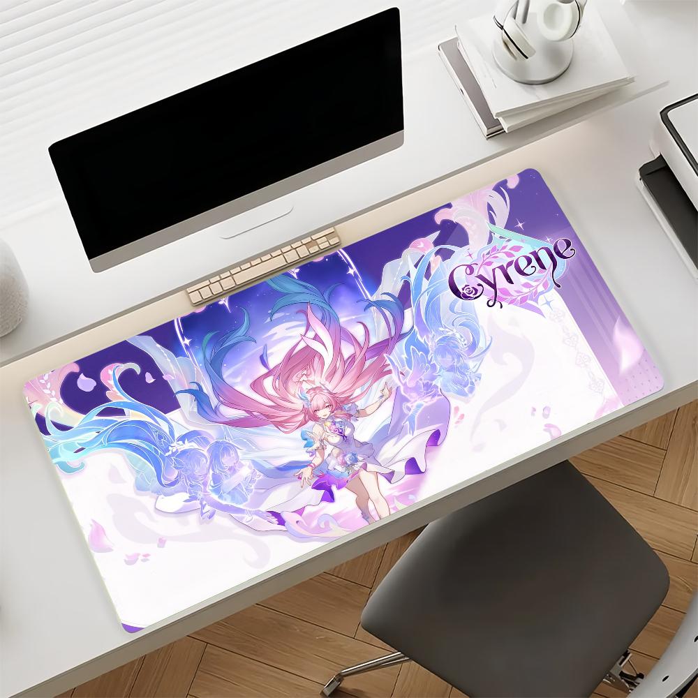 Game Honkai Star Rail Cyrene Mouse Pad Nonslip Rubber Gamer Balance Computer Mat Decoracion Deskmat Laptop Office Large
