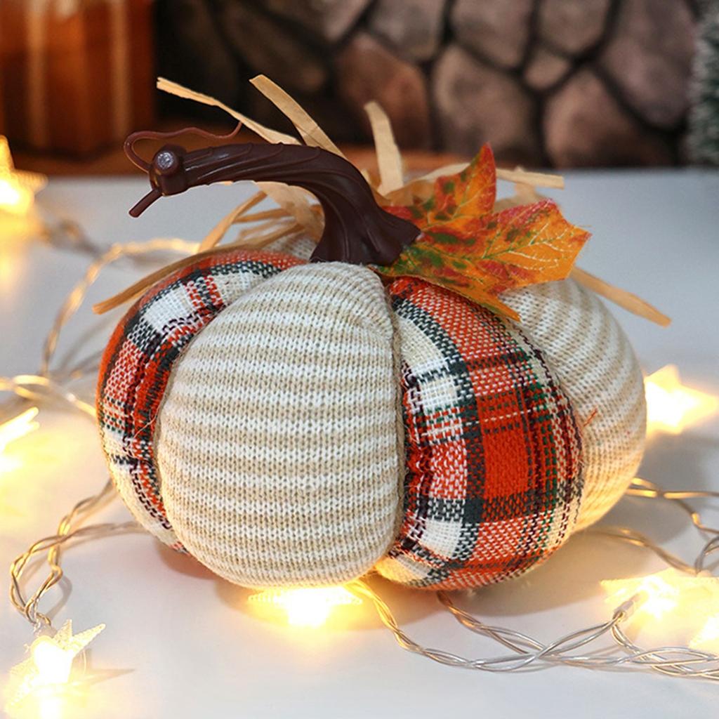 Festival Decoration Props Colorful Fabric Pumpkin Ornaments, Halloween Scene Pumpkin Dress Up