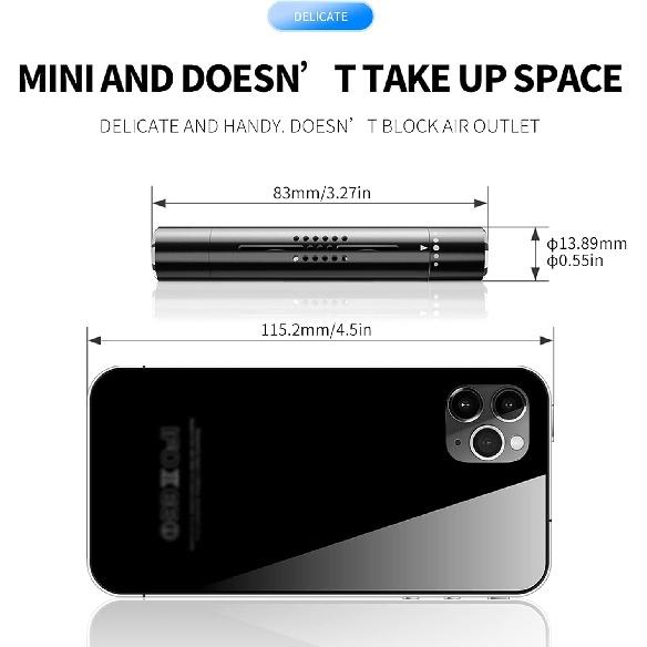 Auto-Lufterfrischer, Diffusor, Entlüftungsclips, Parfüm, ätherische Ölsticks für Frauen und Männer, Auto-Duft, Dekorationszubehör(Schwarz)