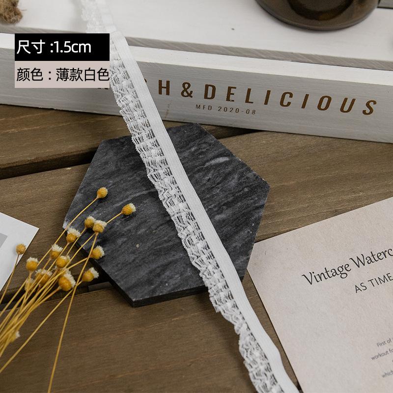 Supply 1.5Cm White Fungus With Knitted Elastic Elastic Band, Headband, Headgear, Decorative Clothing Accessories