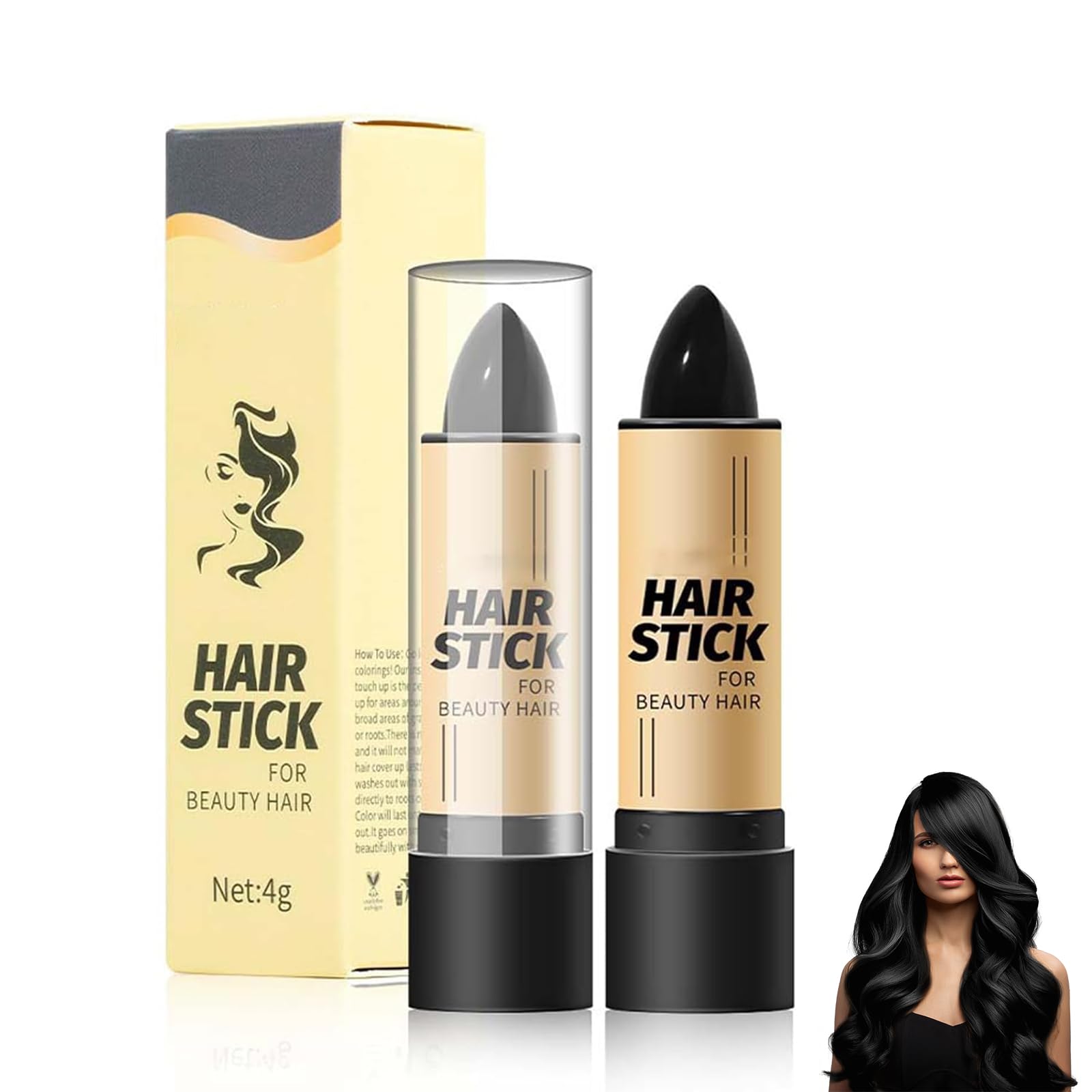 

Xnuoyo Hair Color Lip Temporary Hair Hair Color Gray Easy Just Paint It Portable Size for Unisex for Men and Women Stick, Type, Dye, Pen, Lipstick, чёрный