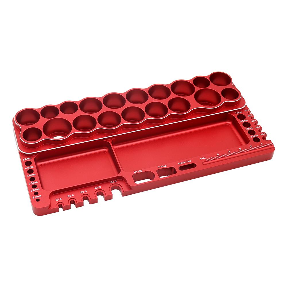 

1/8 1/0 1/12 1/14 RC Car Boat Drone Screwdriver Repair Tool Shelf Hex Screwdriver Kit Holder Tool Rack Storage Screw Tray червоний