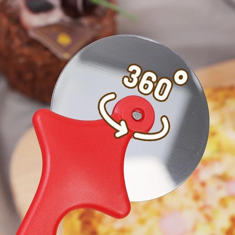 Pizza Cutter Steel Rolling Knife Pastry Dough Cutter Wheel Roller Crust Baking Tools Manual Noodle Roll Sharp Non Rusty Knifes