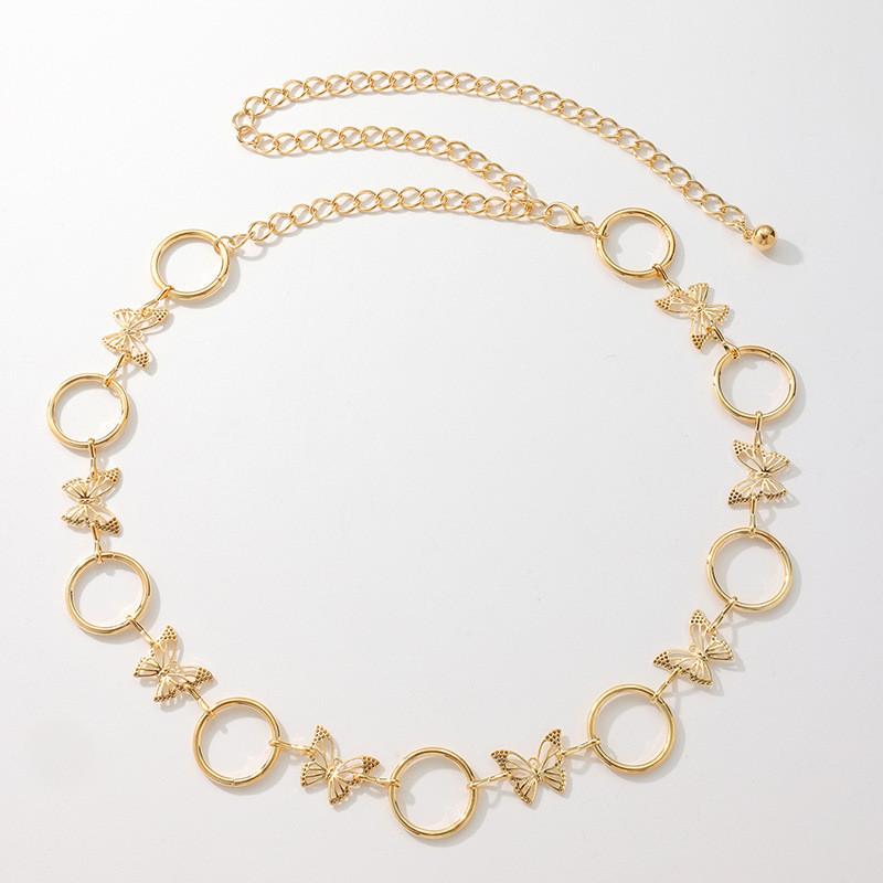 

Water Diamond Butterfly Womens Waist Belt With Sparkling Embellishments