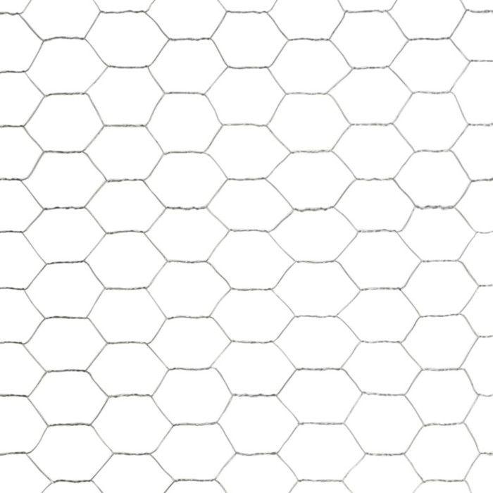 VidaXL Grillage Acier Galvanisé 25x1,2 m Hexagonal Argenté Clôture de Jardin 143328