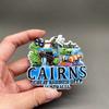 Suvenir Magnet de Frigider Australia Cairns Suvenir Turistic Magnetic Magnet Decorativ pentru Frigider Artizanat Pictat Rășină 3D
